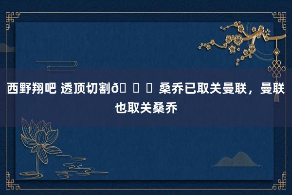 西野翔吧 透顶切割👋桑乔已取关曼联，曼联也取关桑乔