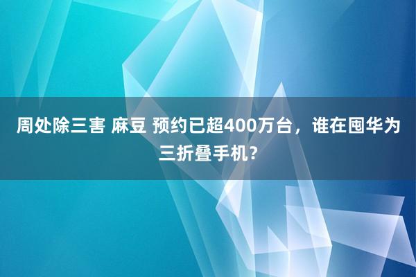 周处除三害 麻豆 预约已超400万台，谁在囤华为三折叠手机？