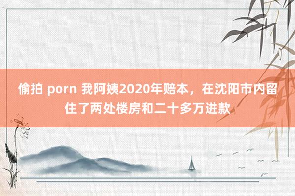 偷拍 porn 我阿姨2020年赔本，在沈阳市内留住了两处楼房和二十多万进款