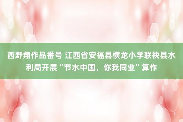 西野翔作品番号 江西省安福县横龙小学联袂县水利局开展“节水中国，你我同业”算作