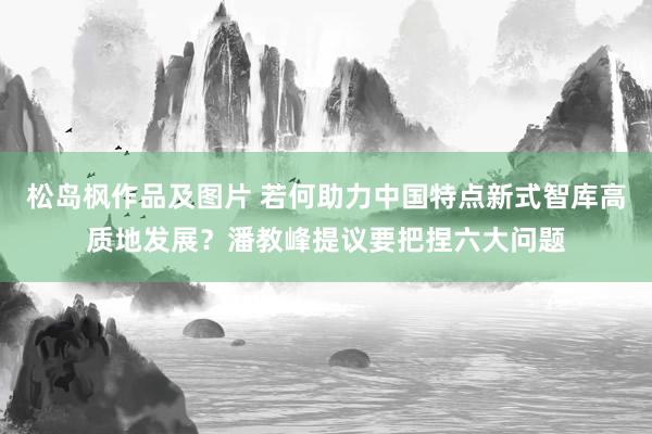 松岛枫作品及图片 若何助力中国特点新式智库高质地发展？潘教峰提议要把捏六大问题