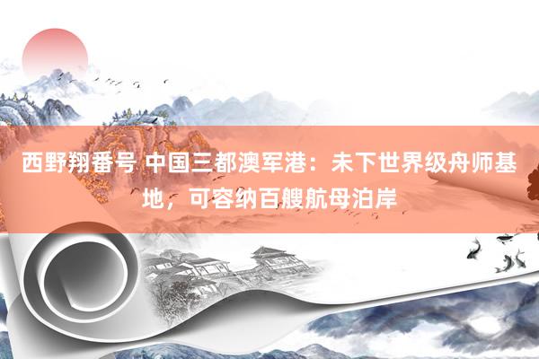 西野翔番号 中国三都澳军港：未下世界级舟师基地，可容纳百艘航母泊岸