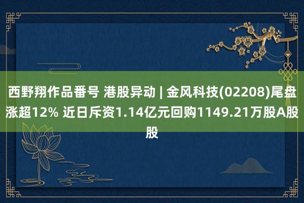 西野翔作品番号 港股异动 | 金风科技(02208)尾盘涨超12% 近日斥资1.14亿元回购1149.21万股A股