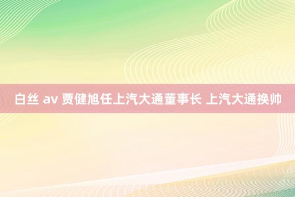 白丝 av 贾健旭任上汽大通董事长 上汽大通换帅