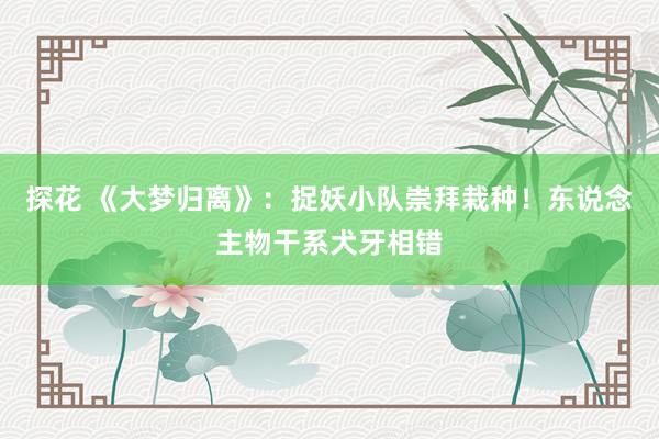 探花 《大梦归离》：捉妖小队崇拜栽种！东说念主物干系犬牙相错