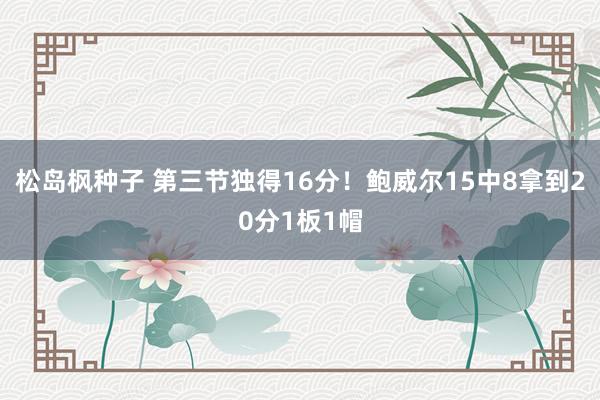 松岛枫种子 第三节独得16分！鲍威尔15中8拿到20分1板1帽