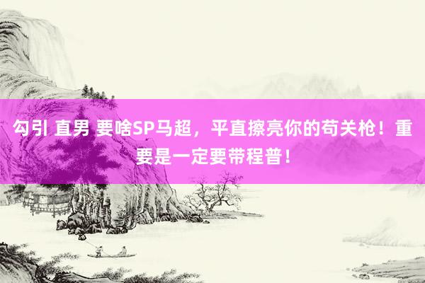 勾引 直男 要啥SP马超，平直擦亮你的苟关枪！重要是一定要带程普！