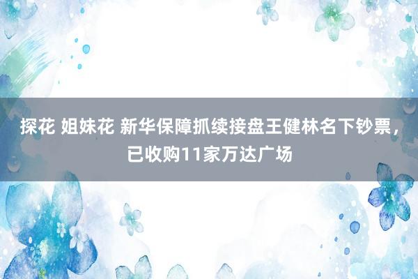 探花 姐妹花 新华保障抓续接盘王健林名下钞票，已收购11家万达广场